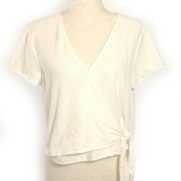 Madewell Tops - Madewell Texture & Thread Wrap-Tie Top